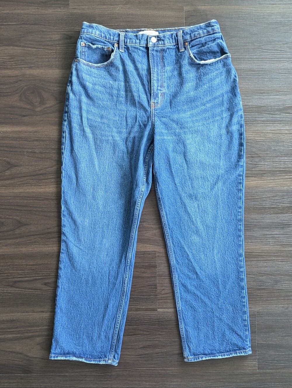 Abercrombie & Fitch '90s Straight Ultra High Rise 32 Short Curve Love Minimalist